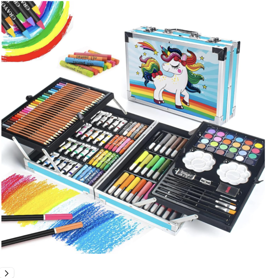 Vista 5 de Set de Arte Caja Metálica 145 Pcs - 6002: 2UNICORNIOROSA